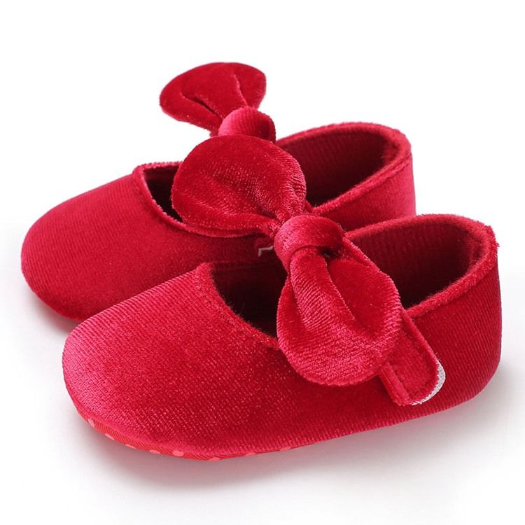 Sapatilhas De Velcro Bowknot Para Crianças