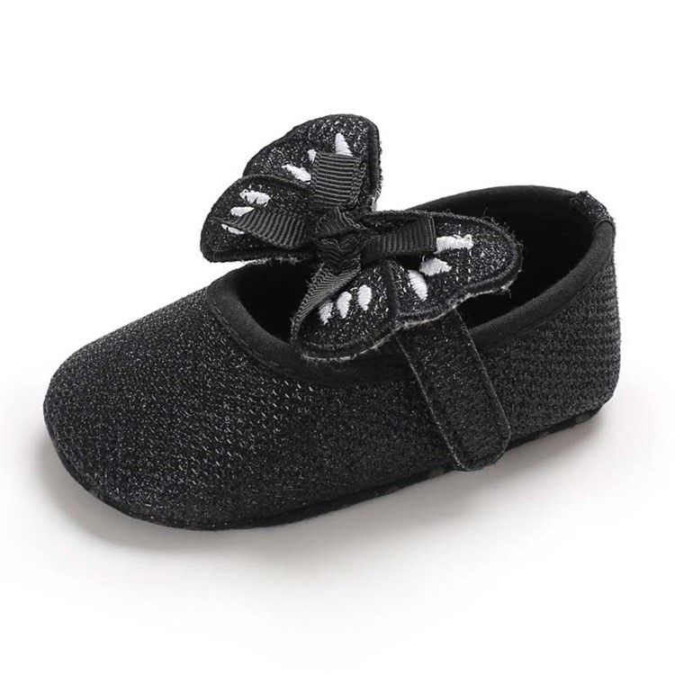 Sapatos De Criança De Velcro De Lantejoulas Bowknot