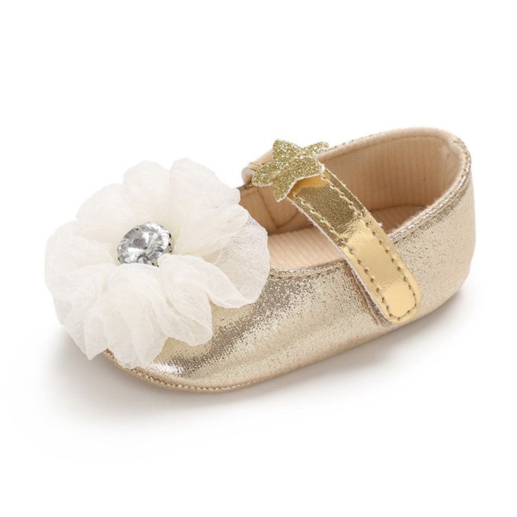 Sapatos Femininos De Velcro Florais Para Crianças