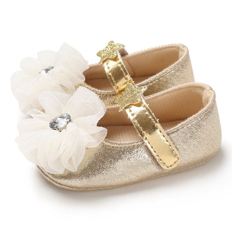 Sapatos Femininos De Velcro Florais Para Crianças