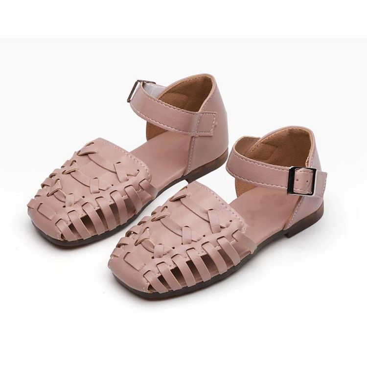 Sapatos Finos De Menina Princesa Plain Square Toe Toe