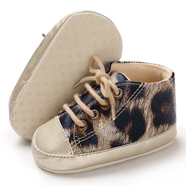 Sapatos Infantis Com Estampa De Leopardo