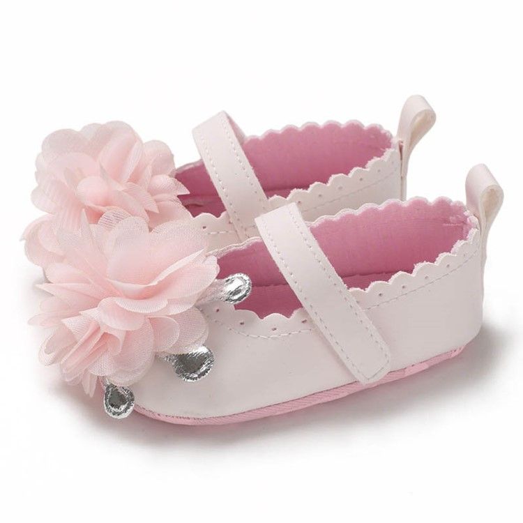 Sapatos De Velcro Florais Para Bebês