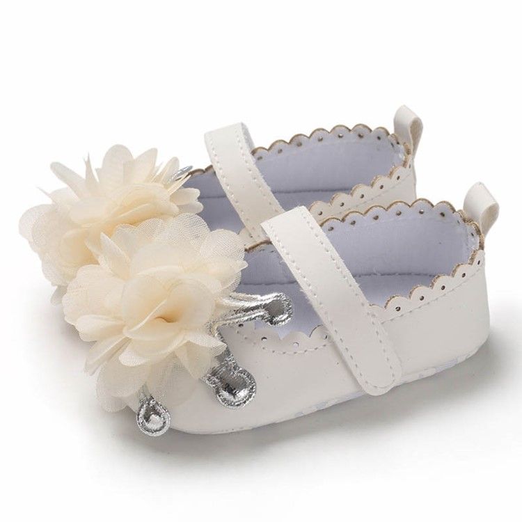 Sapatos De Velcro Florais Para Bebês