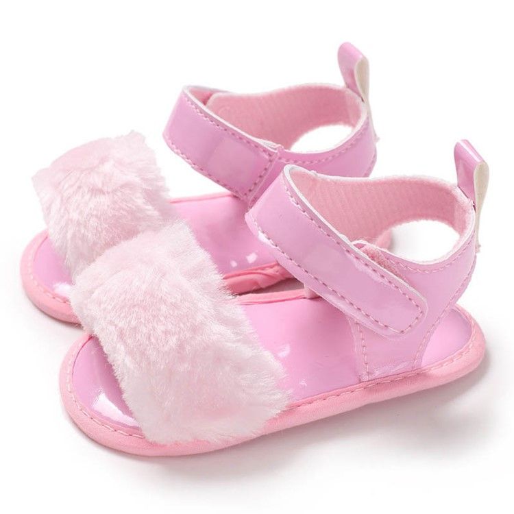 Sapatos De Velcro Simples Para Bebês Menina