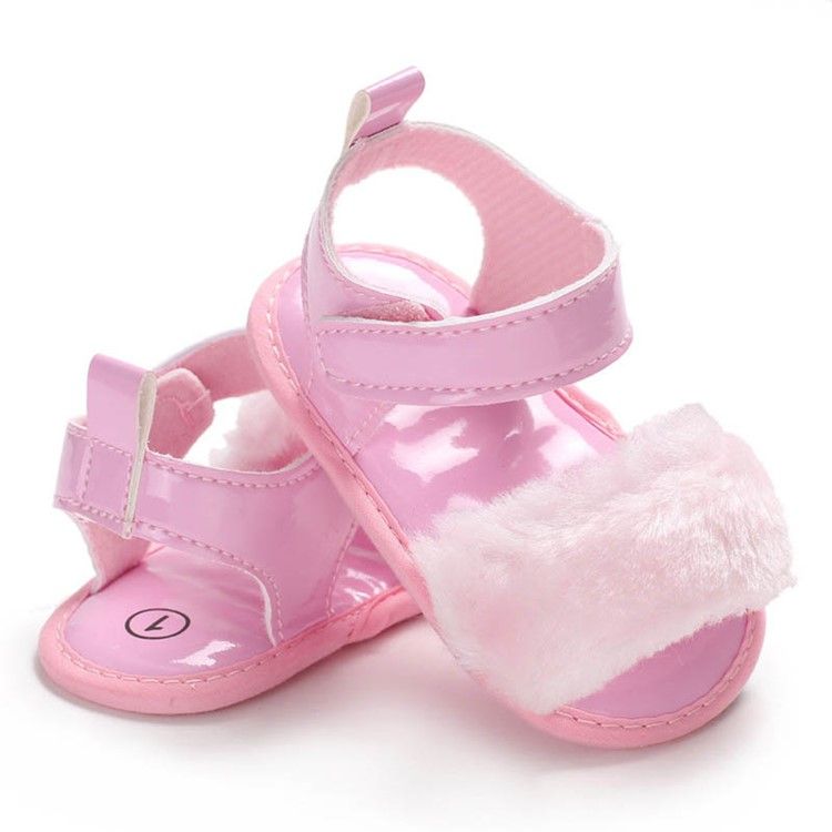 Sapatos De Velcro Simples Para Bebês Menina