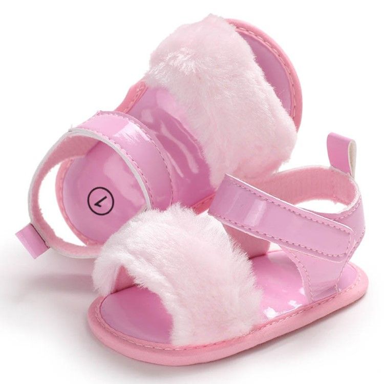 Sapatos De Velcro Simples Para Bebês Menina