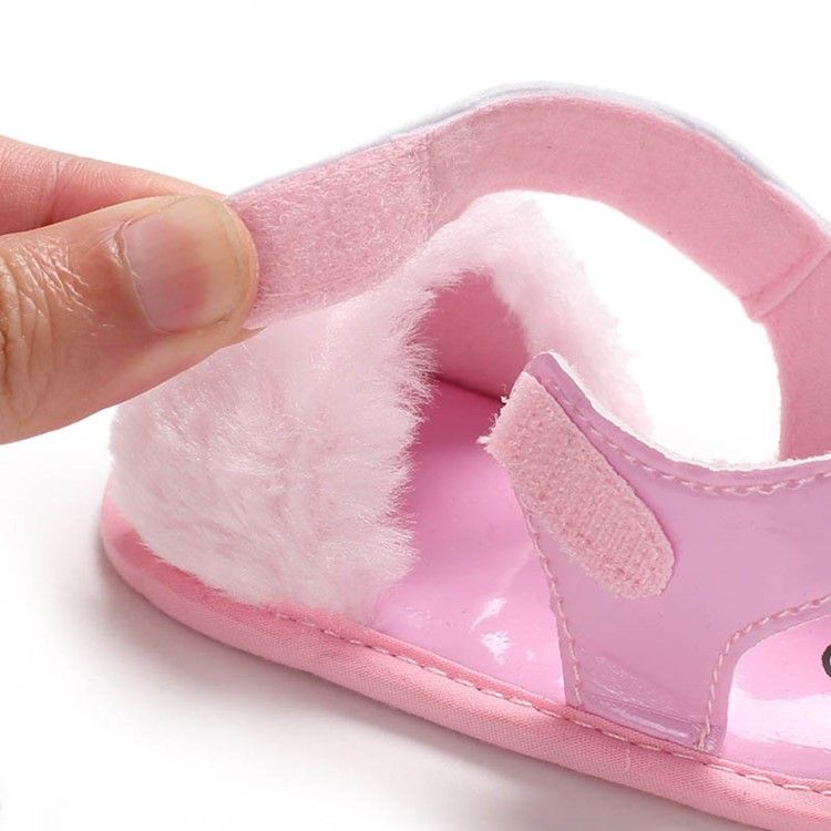 Sapatos De Velcro Simples Para Bebês Menina