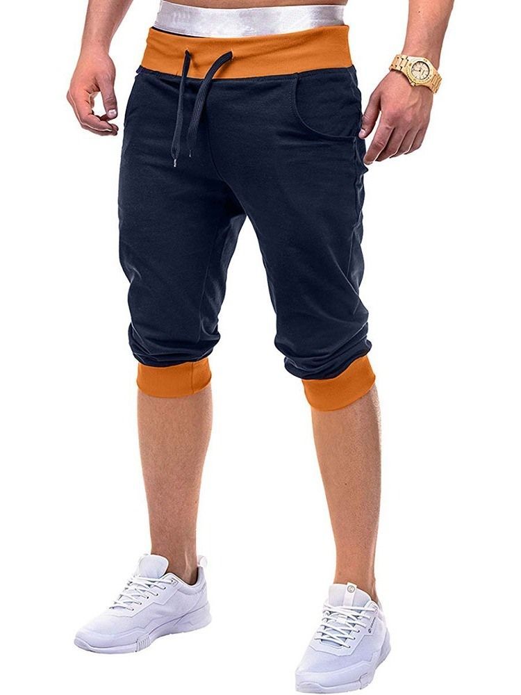 Calça Casual Masculina Com Cintura Média