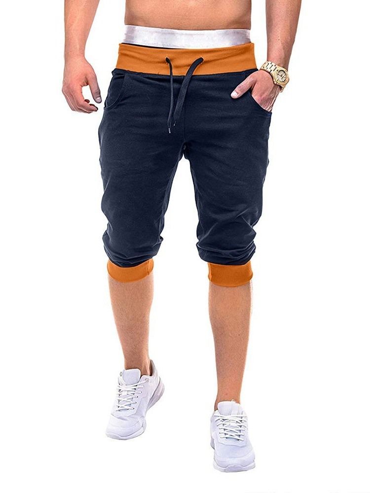 Calça Casual Masculina Com Cintura Média