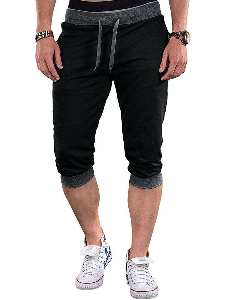 Calça Casual Masculina Com Cintura Média