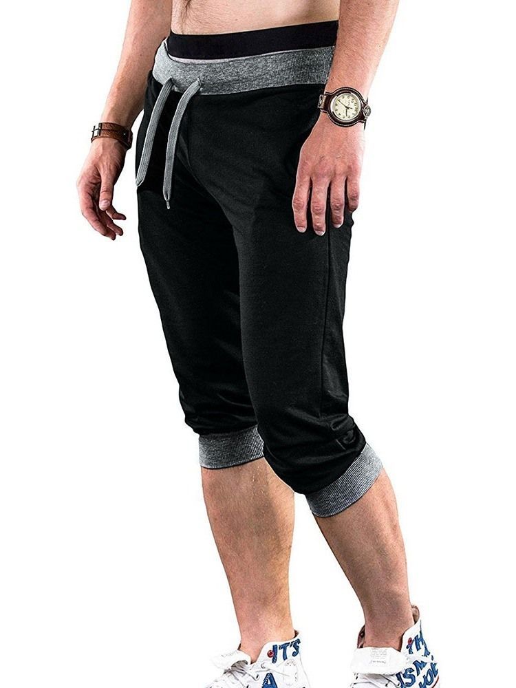 Calça Casual Masculina Com Cintura Média