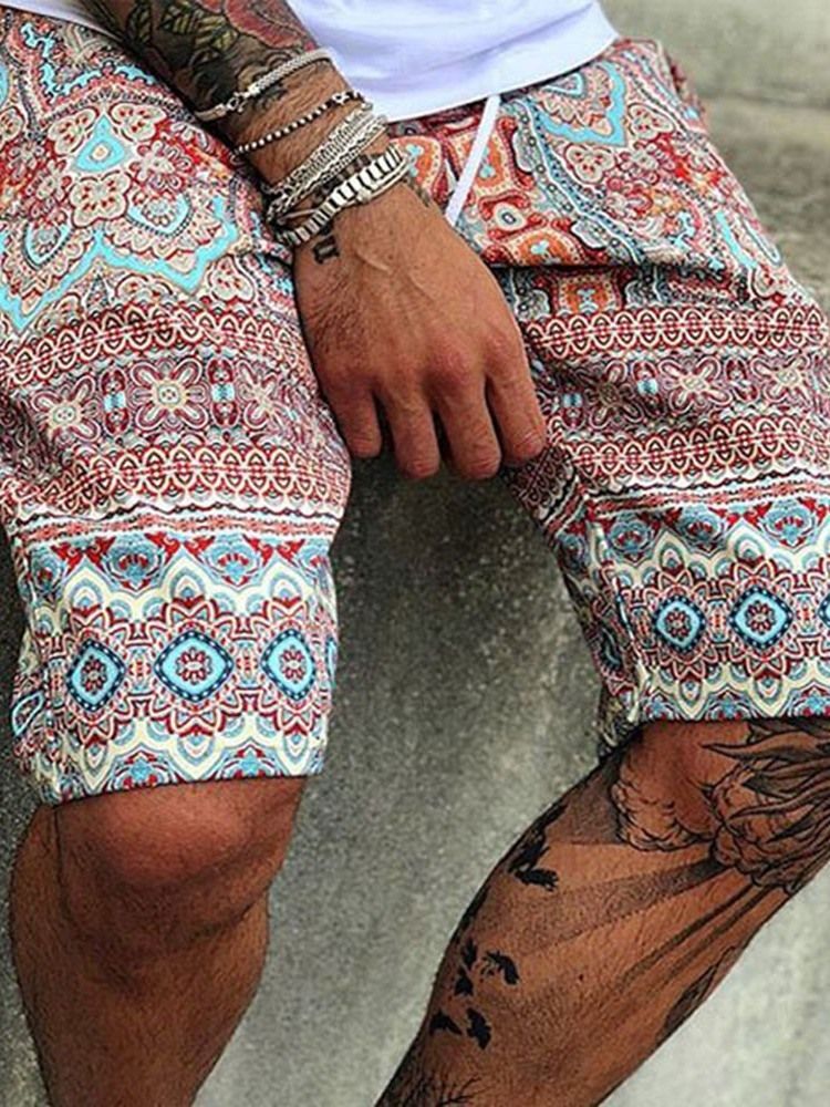 Calça Casual Masculina Estampada De Verão