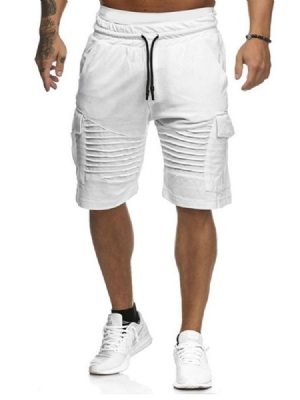 Short Harem Solto Liso Cintura Baixa Calção Casual Masculino