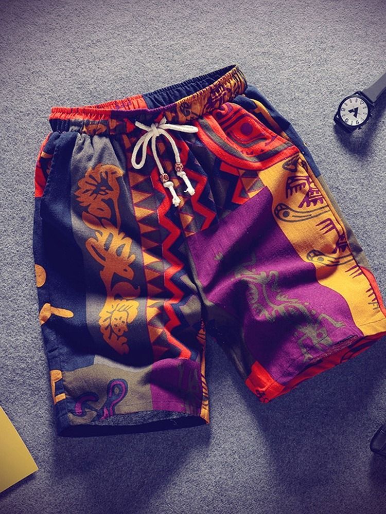 Shorts Casuais Masculinos Coreanos Com Cordões Finos E Retos Com Cordões