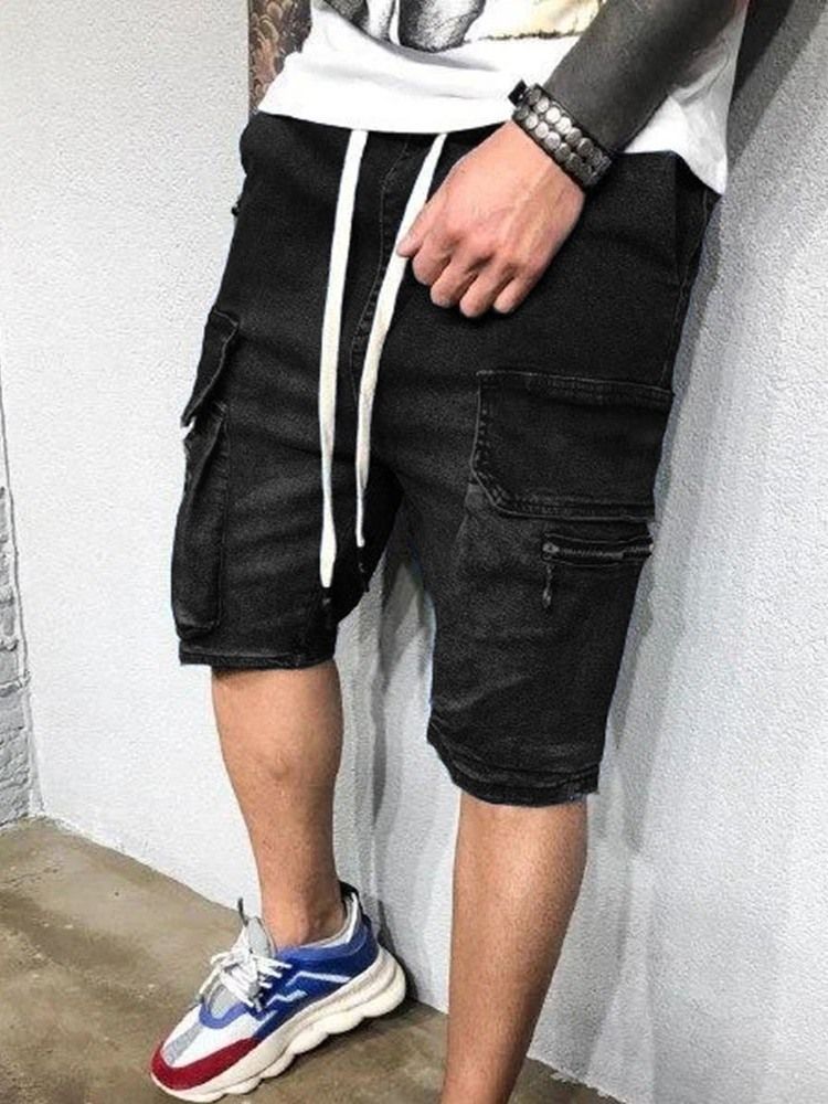 Shorts Casuais Masculinos Retos