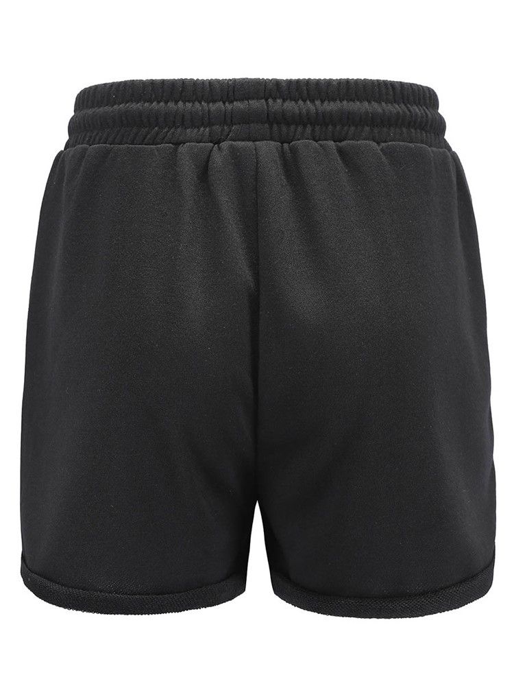 Shorts Esportivos Femininos Lisos Com Cordões