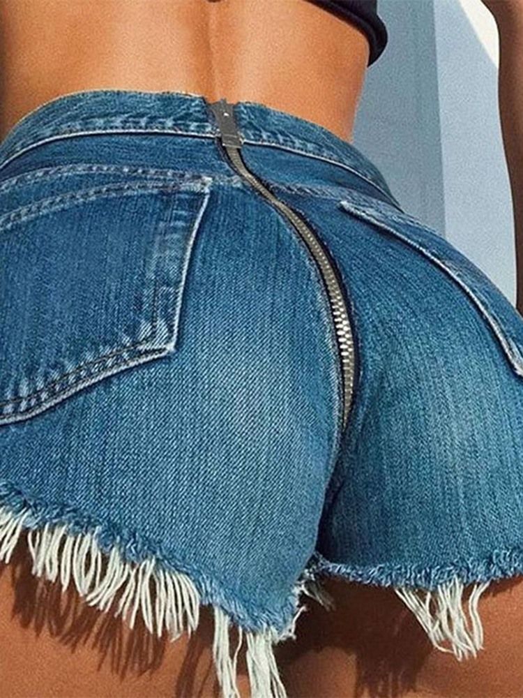 Shorts Femininos Jeans Rasgados Simples