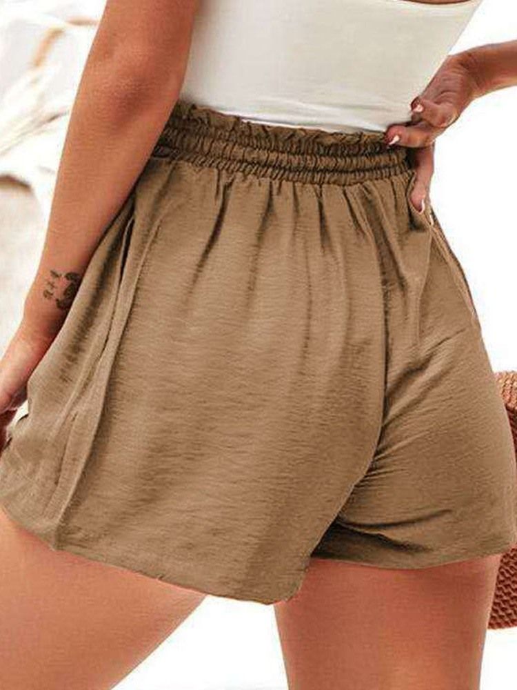 Shorts Femininos De Renda Simples E Lisos De Bolso