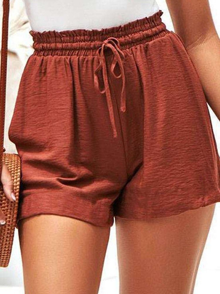 Shorts Femininos De Renda Simples E Lisos De Bolso