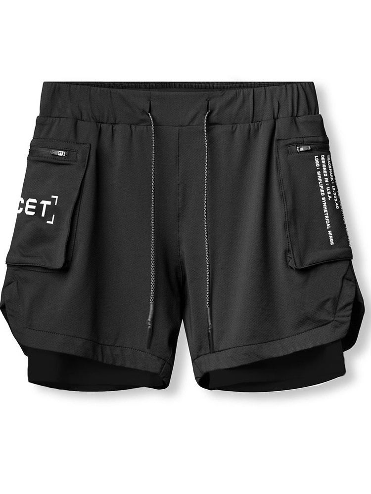 Shorts Masculinos Com Cadarço E Bolso Carta Solta