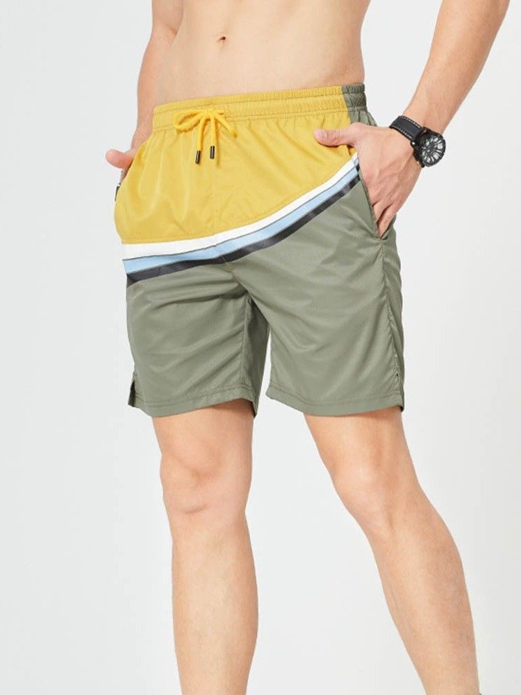 Shorts Masculinos Com Renda E Bolso Reto Casual