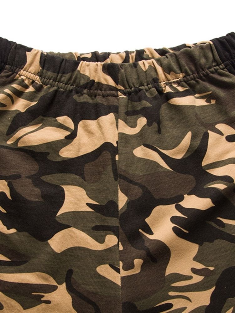 Shorts De Praia Masculinos De Bolso Reto Camuflados