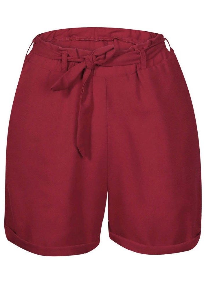 Shorts Slim Falbala Feminino De Cintura Alta