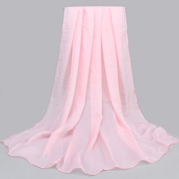 Lenço Feminino De Chiffon De Cor Sólida