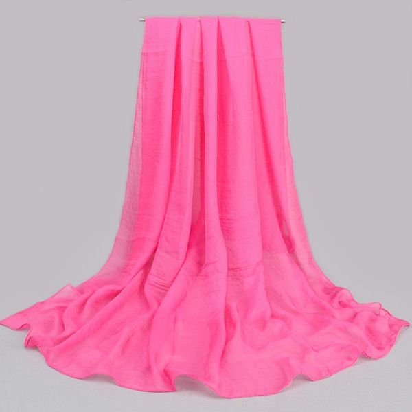 Lenço Feminino De Chiffon De Cor Sólida