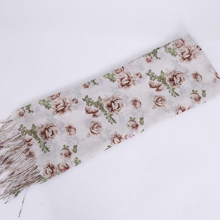 Lenço Feminino Com Estampa Floral Vintage