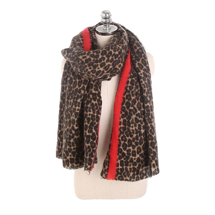 Lenços De Leopardo De Acrílico Estampado Feminino