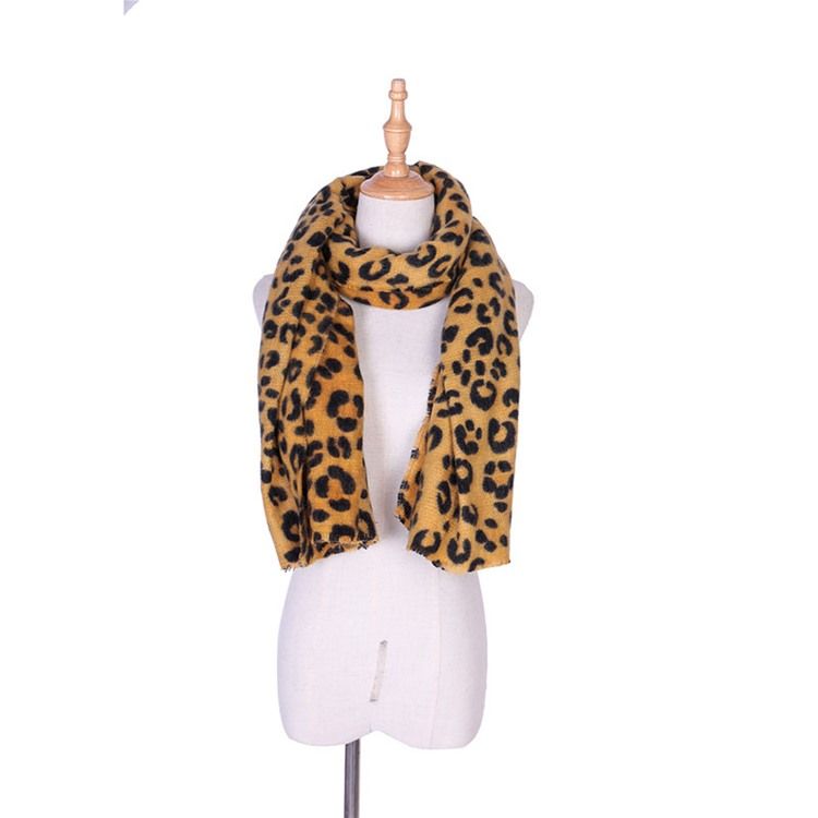 Lenços De Leopardo De Acrílico Estampado Feminino