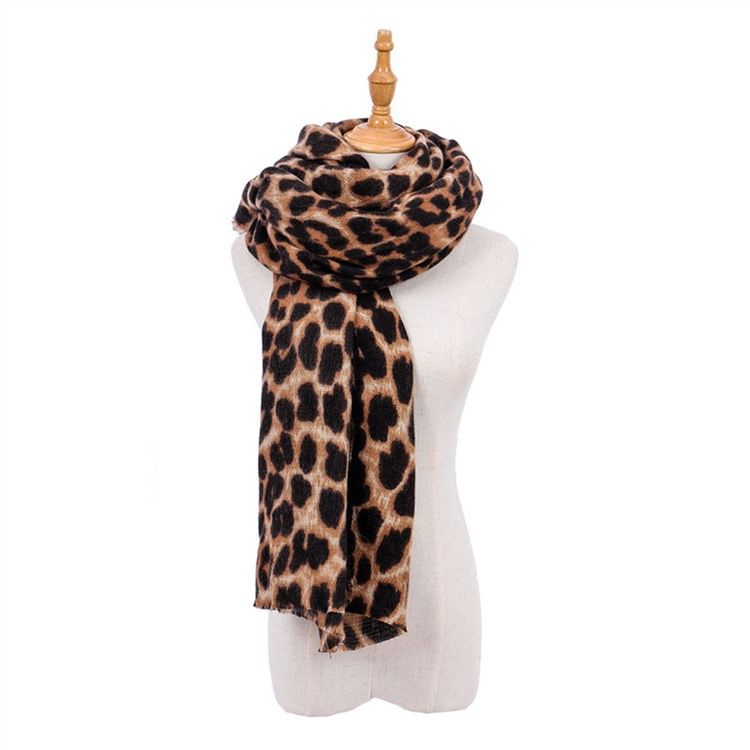 Lenços De Leopardo De Acrílico Estampado Feminino