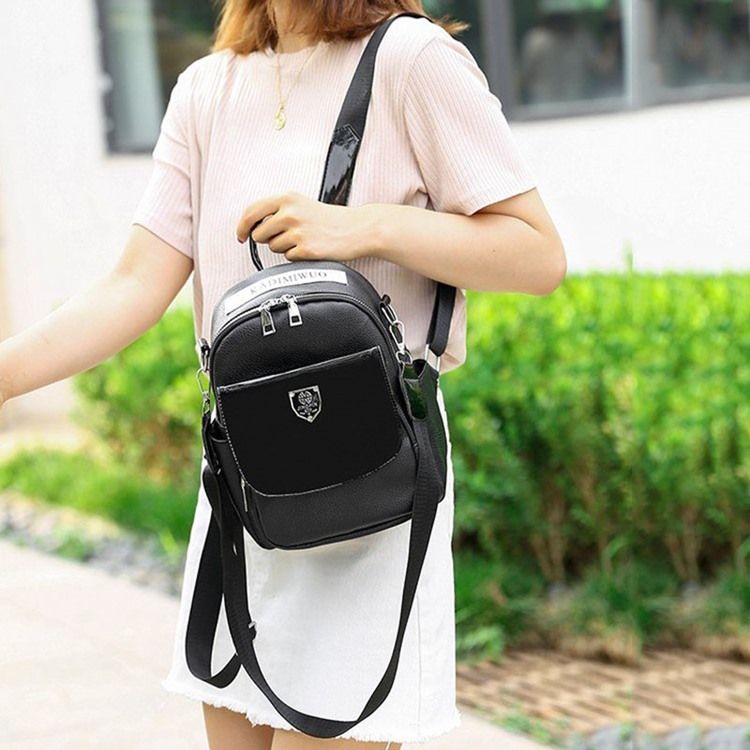 Fio Pu Letter Backpack