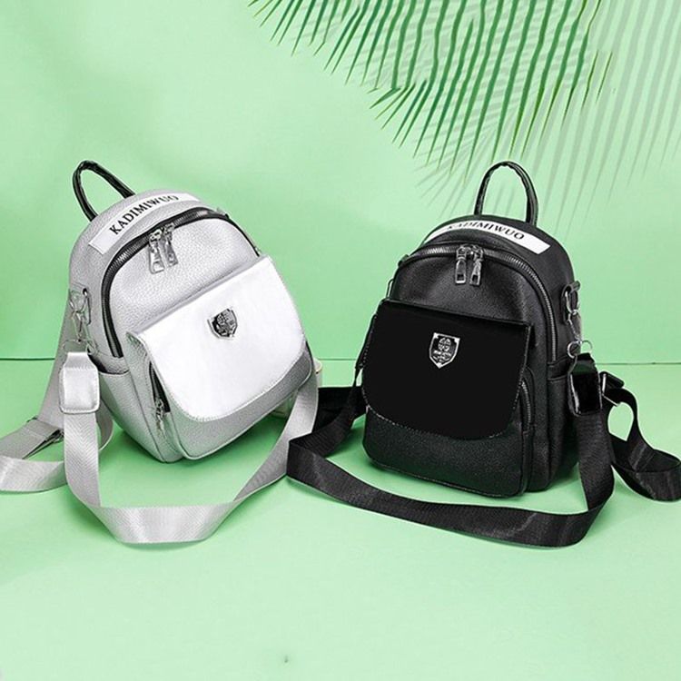 Fio Pu Letter Backpack