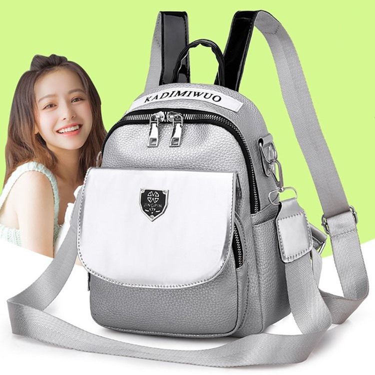 Fio Pu Letter Backpack