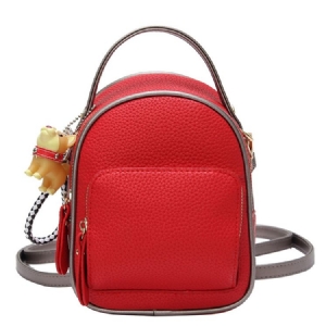 Mochila Feminina Plain Soft Pu