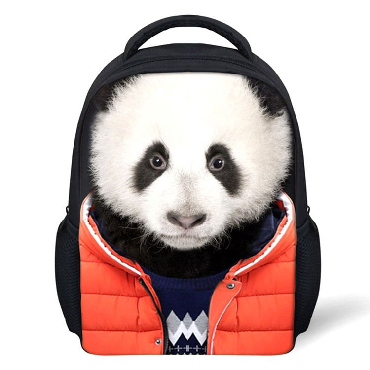 Mochila Infantil Com Zíper Com Impressão Animal 3d