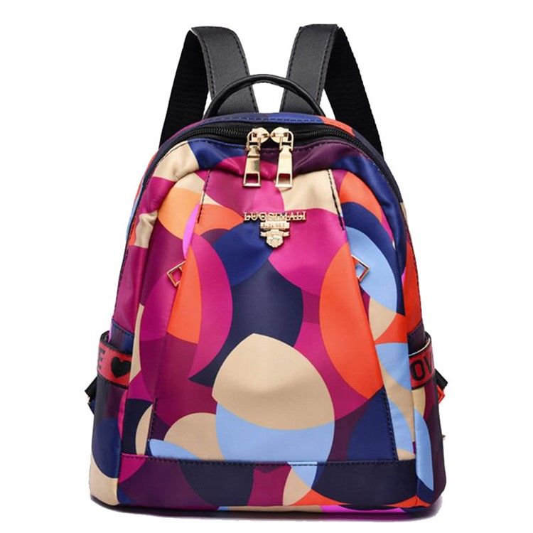 Mochila Oxford Com Estampa Geométrica