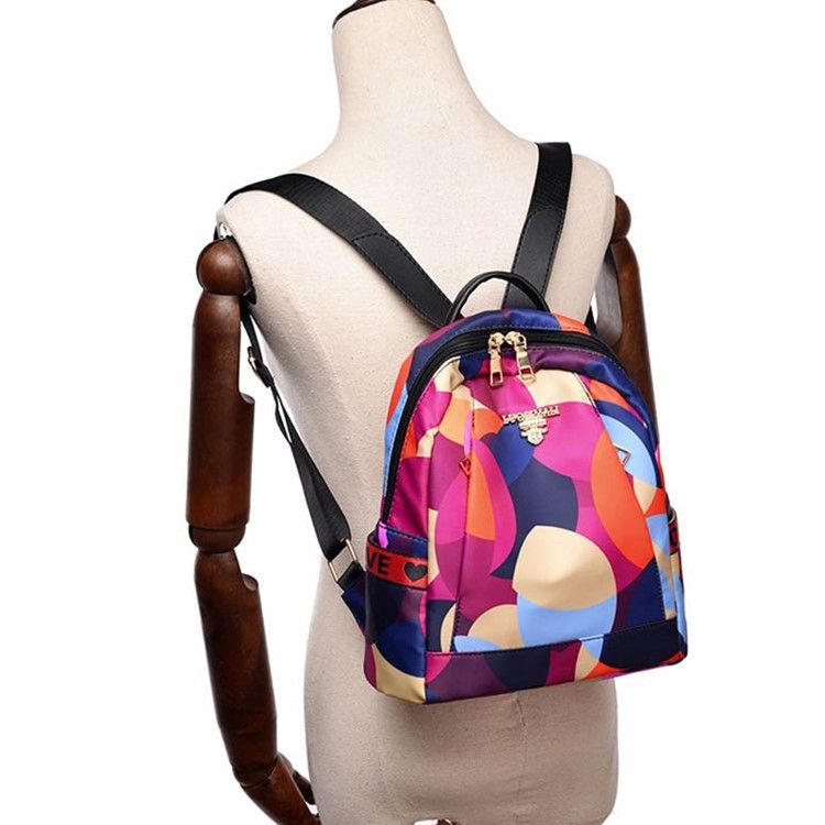 Mochila Oxford Com Estampa Geométrica