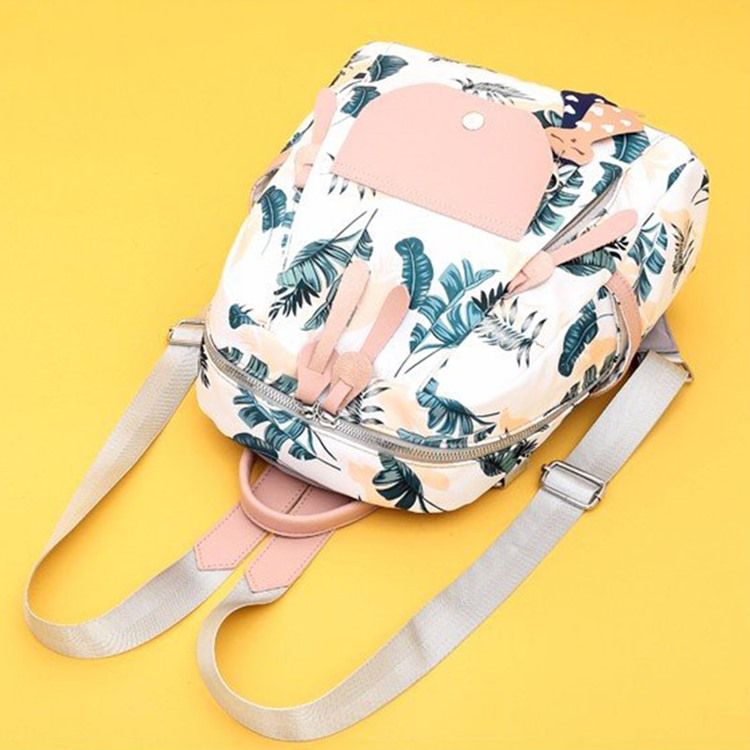 Oxford Print Mochilas De Bolso Com Aba