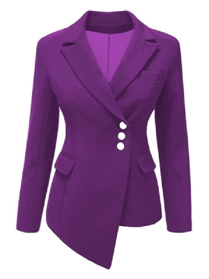 Blazer Assimétrico Feminino De Lapela Lisa