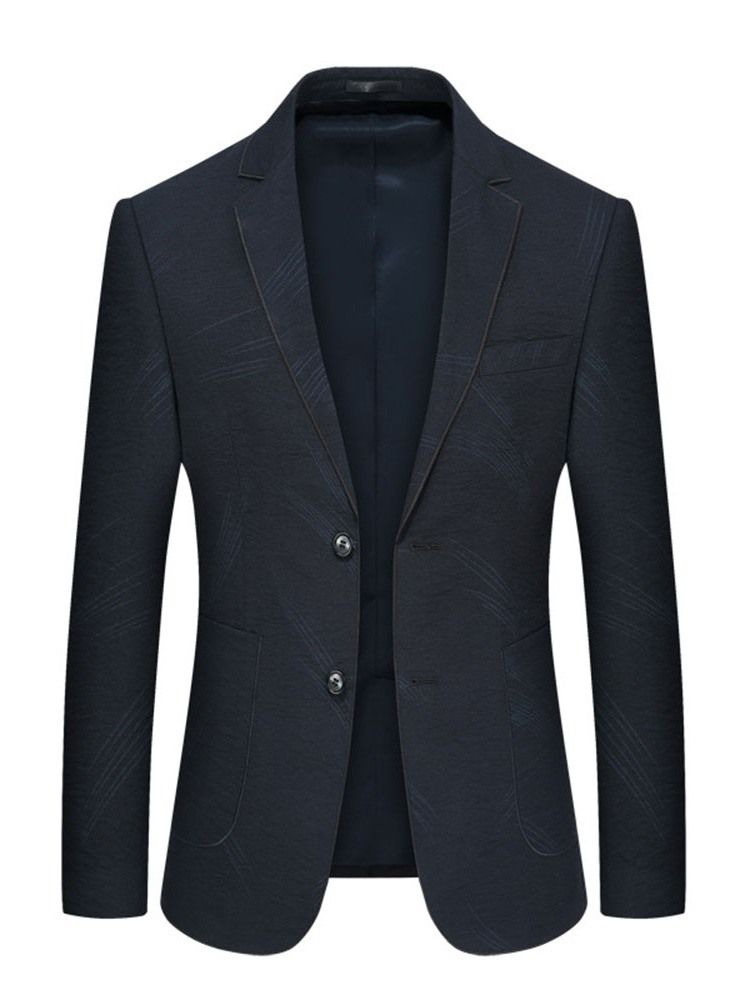 Blazer Casual Masculino Simples De Peito Com Lapela Entalhada