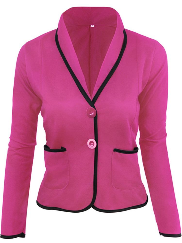 Blazer Feminino De Peito Único Manga Comprida Padrão Outono Casual