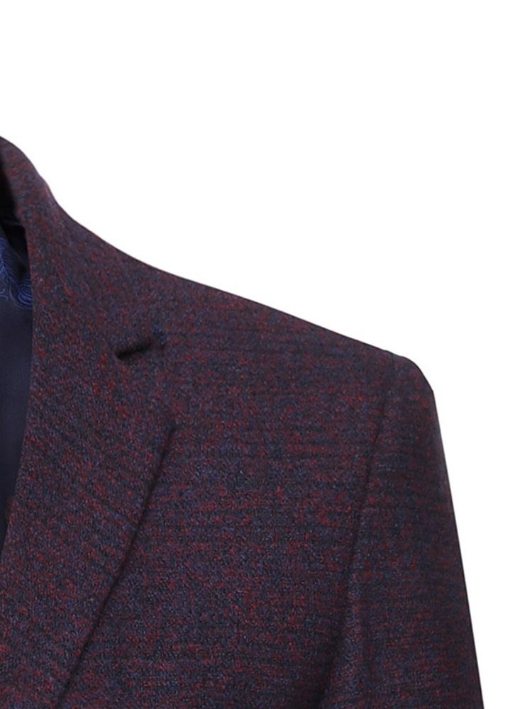 Blazer De Lapela Masculino Com Corte Único De Peito