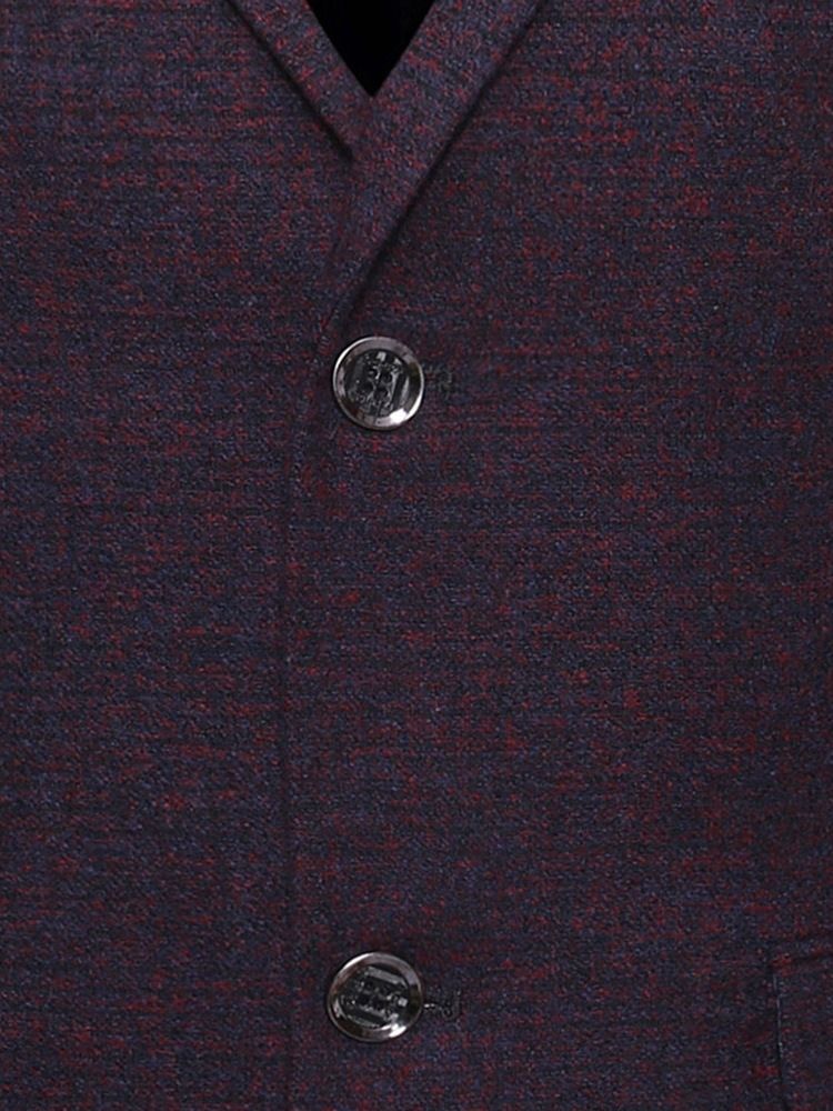 Blazer De Lapela Masculino Com Corte Único De Peito