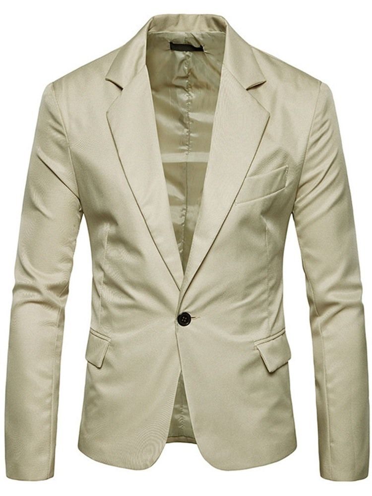 Blazer De Lazer Masculino De Botão Casual Com Um Botão