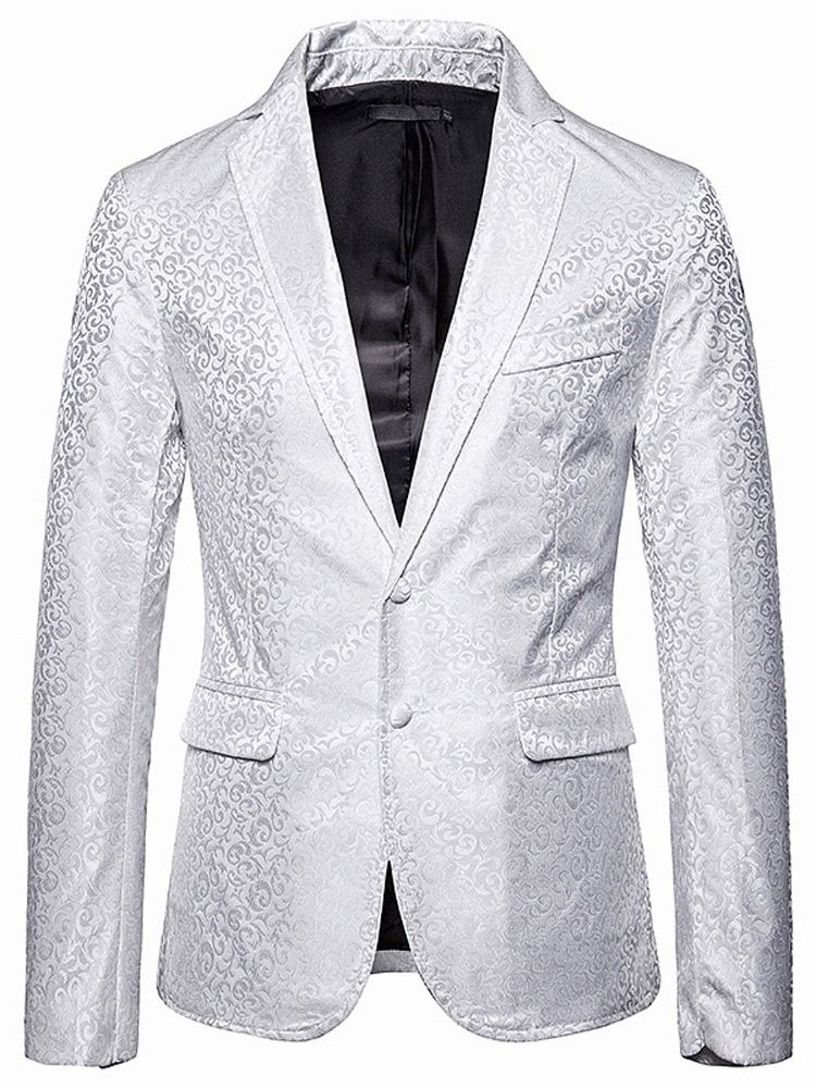 Blazer De Lazer Masculino Com Estampa Solta De Peito Único