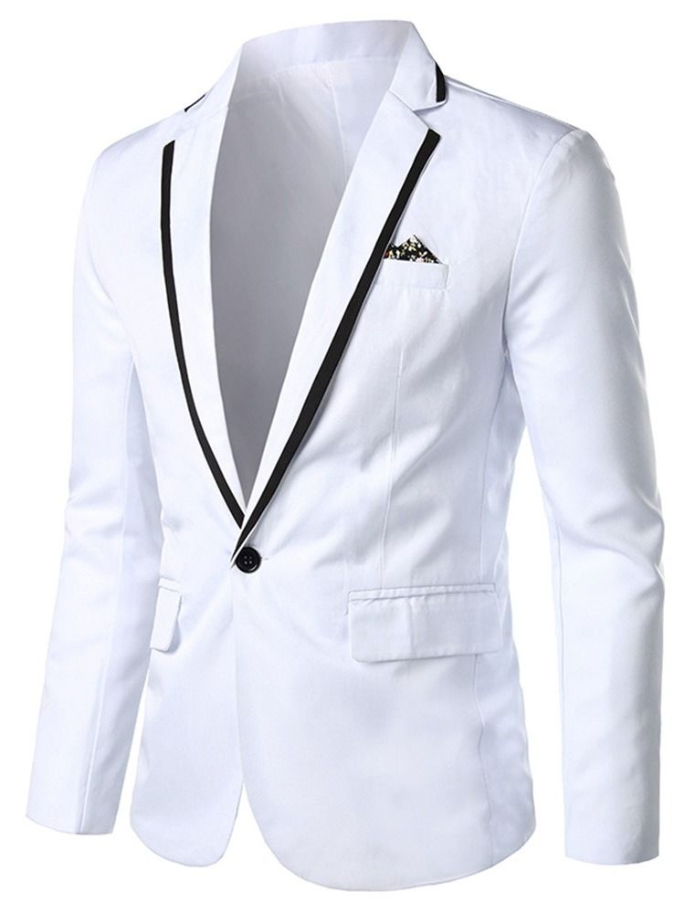 Blazer De Lazer Masculino Com Lapela Entalhada